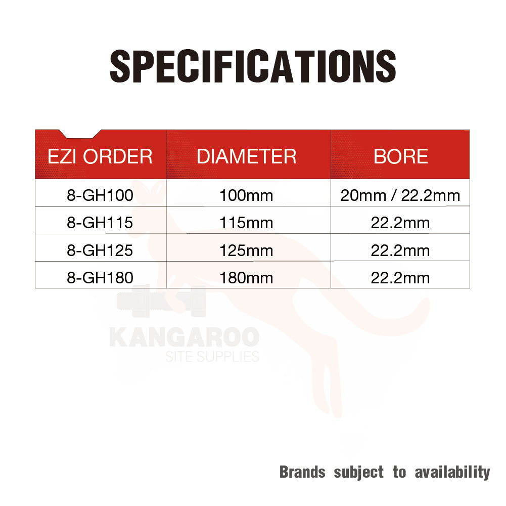 Diamond Grinding Cup Turbo Hd Multiple Sizes