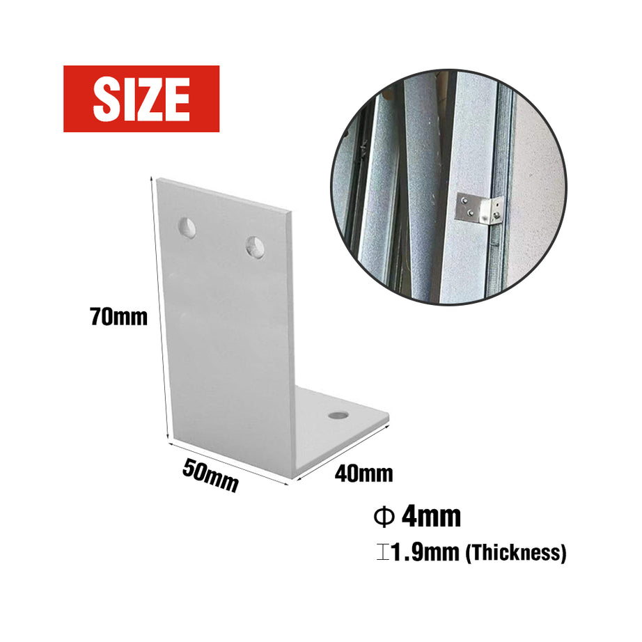 Aluminium Bracket 70x40x50x1.9mm M4