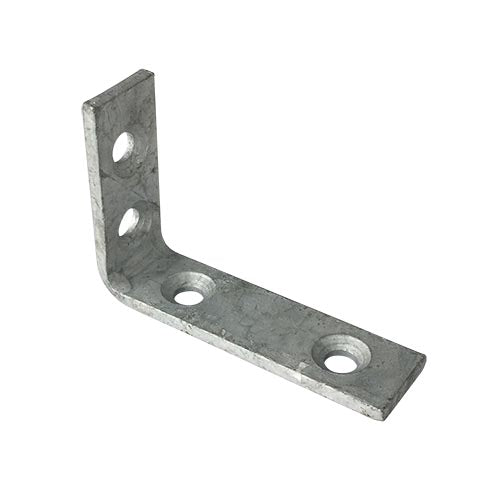 Builders Angle Bracket Hdg 4mm Thickness M6 Holes, Multiple Sizes