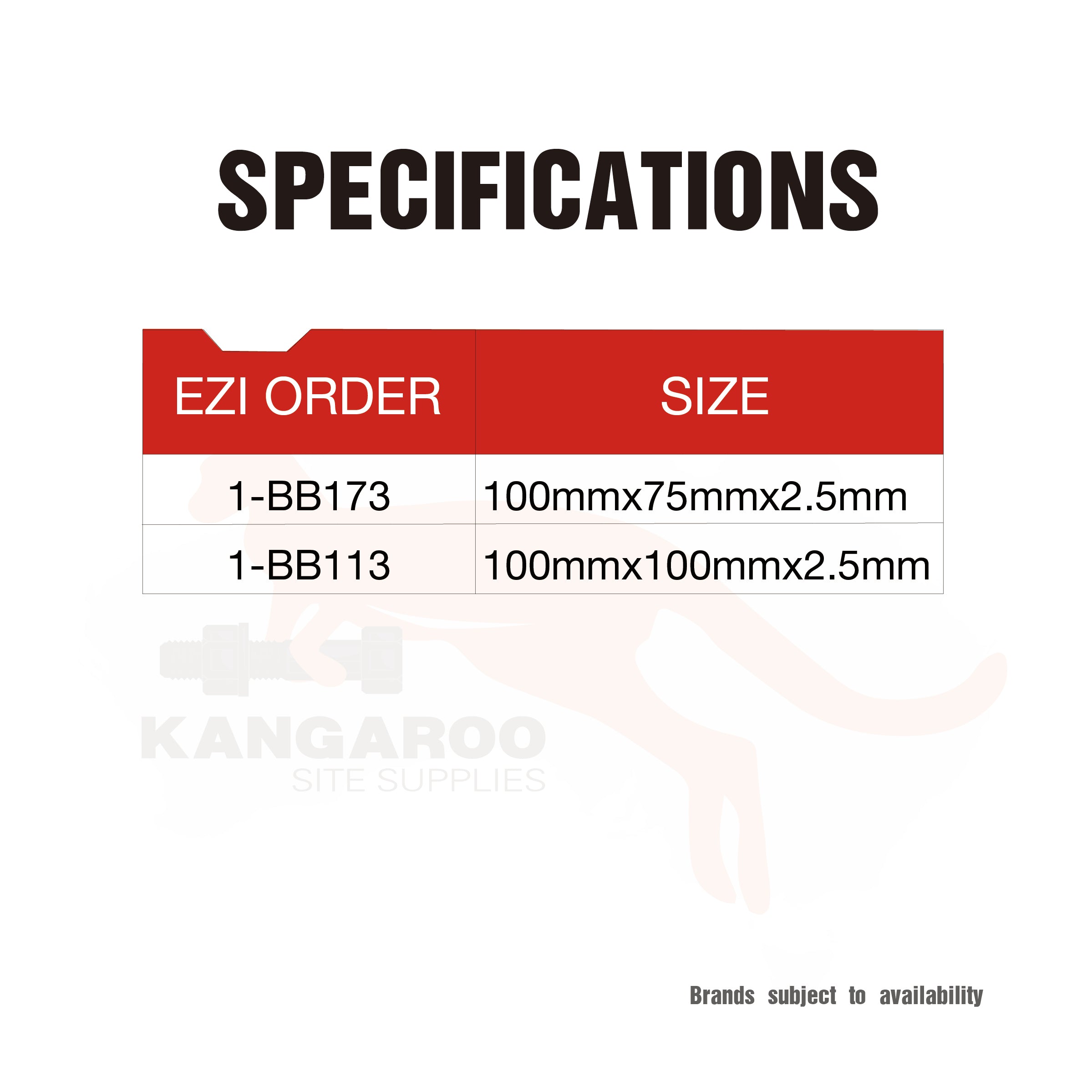 Broad Butt Hinge Fp Zinc, 2 Sizes