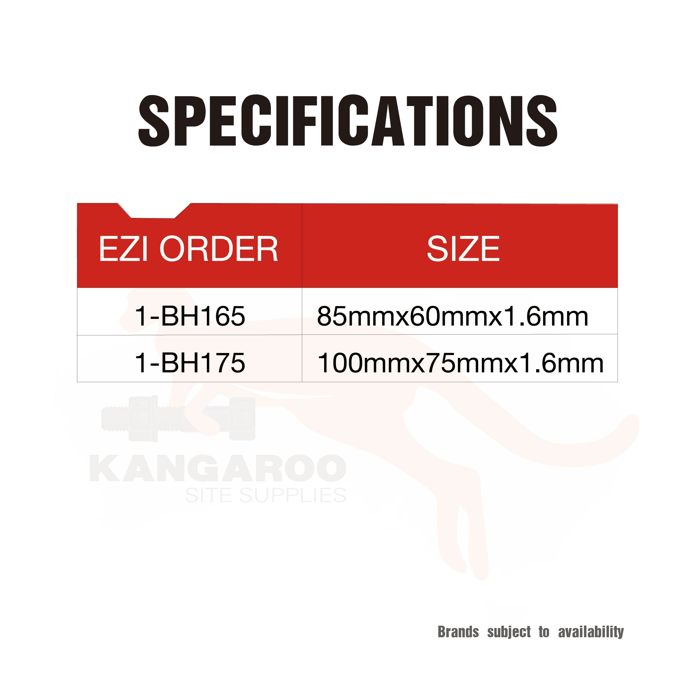 Butt Fp Fl. Bronze 85x60x1.6mm or 100x75x1.6mm