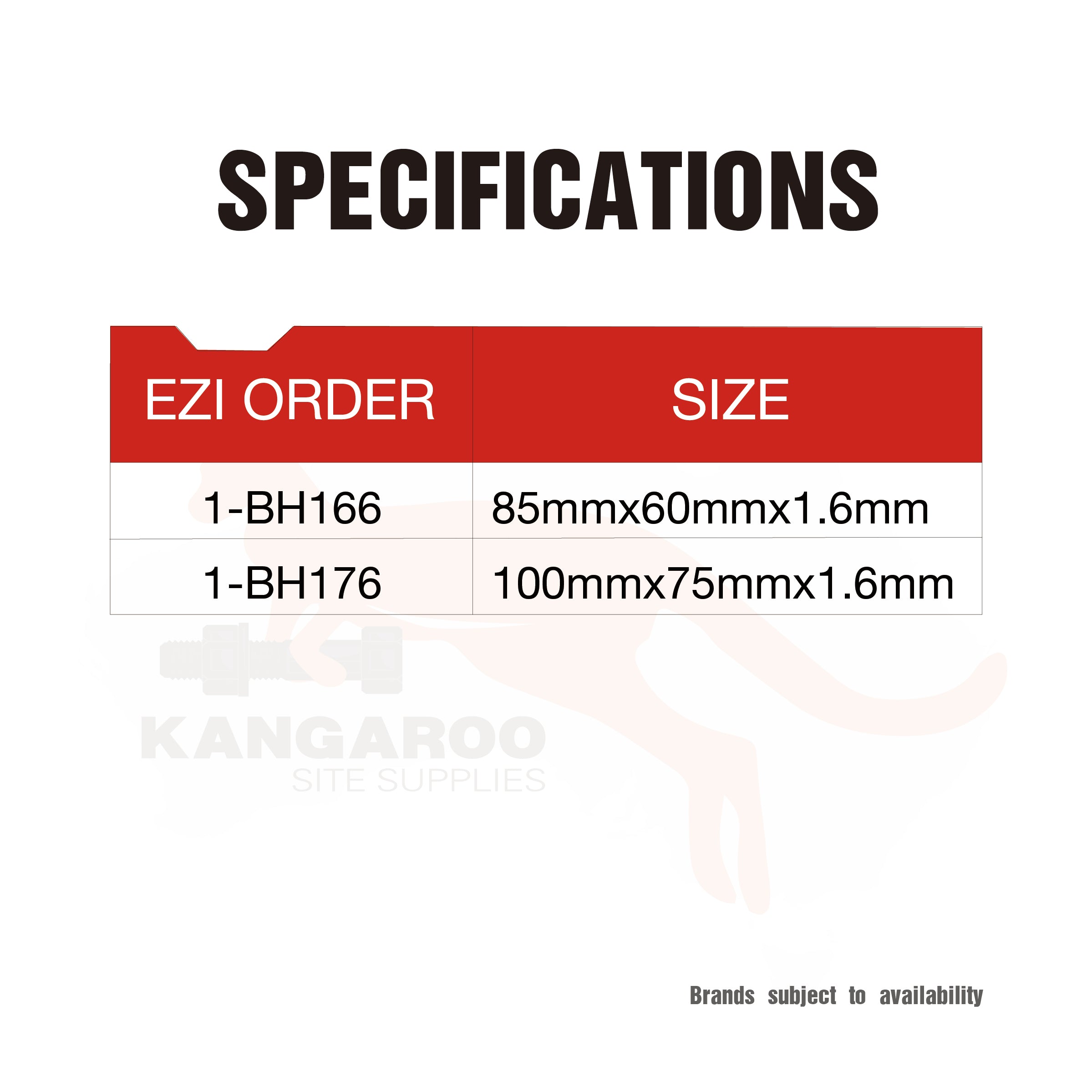 Butt Fp Matte Blk 85x60x1.6mm or 100x75x1.6mm