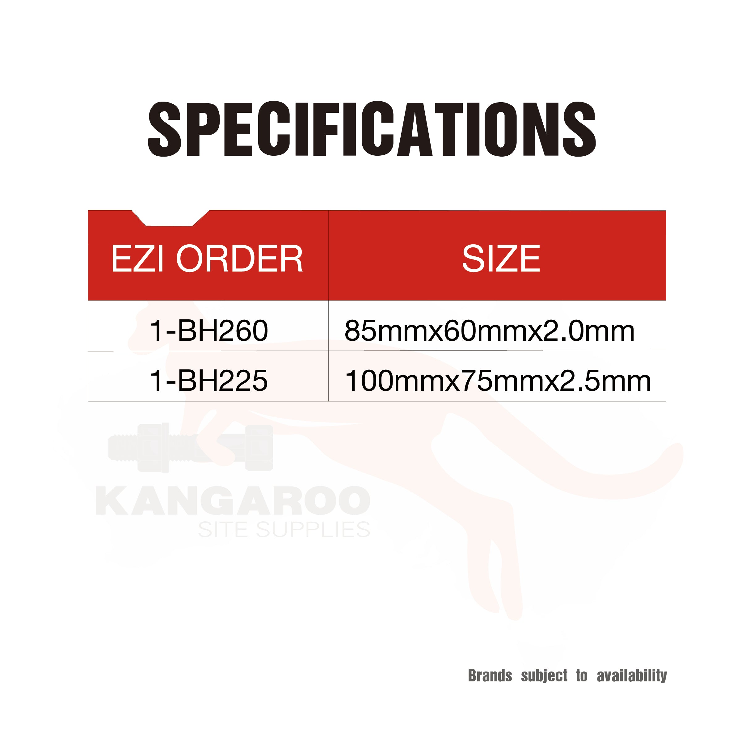 Butt Lp Sat SS304 (Arch) 100x75x2.5mm or 85x60x2mm