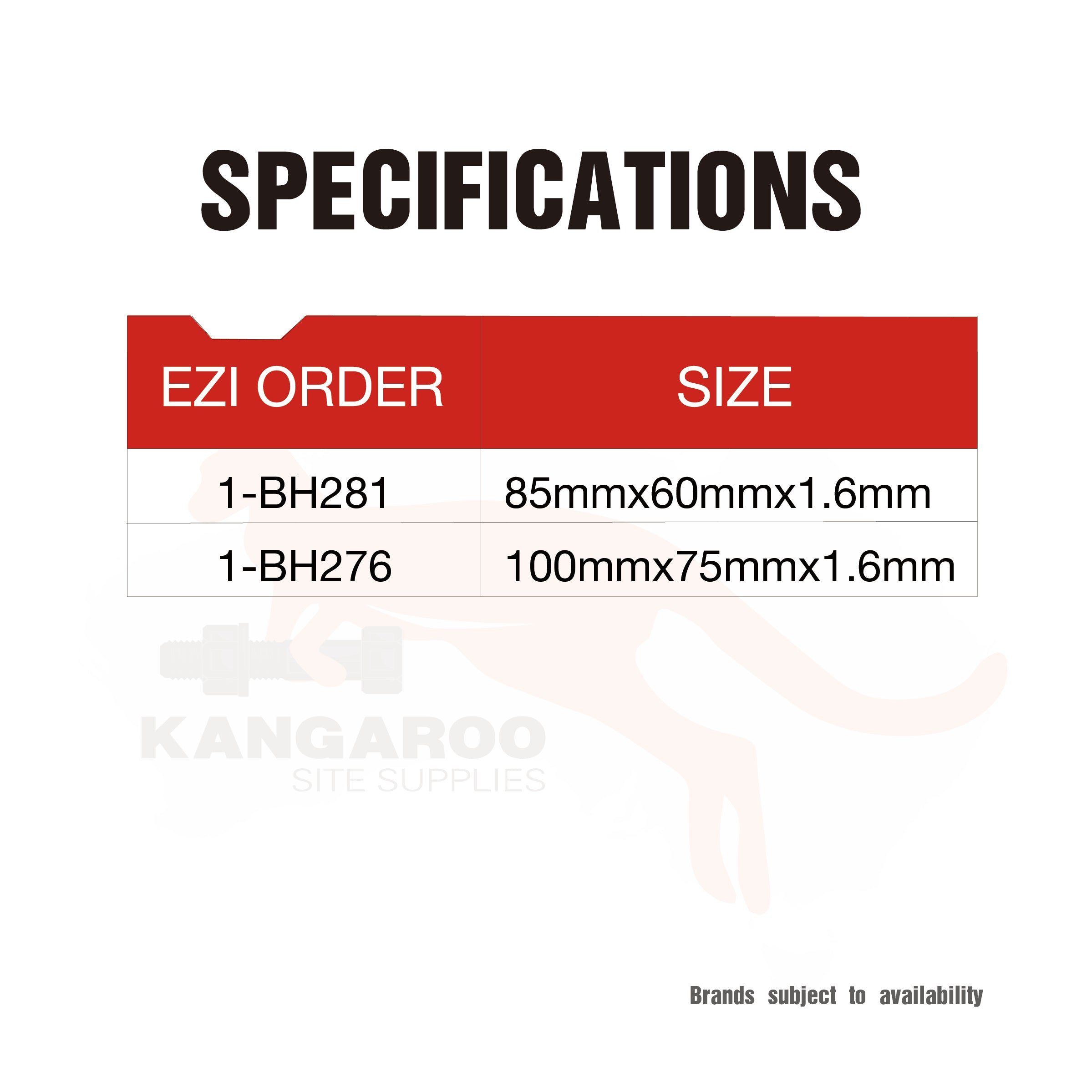 Butt Lp Primecoat 85x60x1.6mm or 100x75x1.6mm
