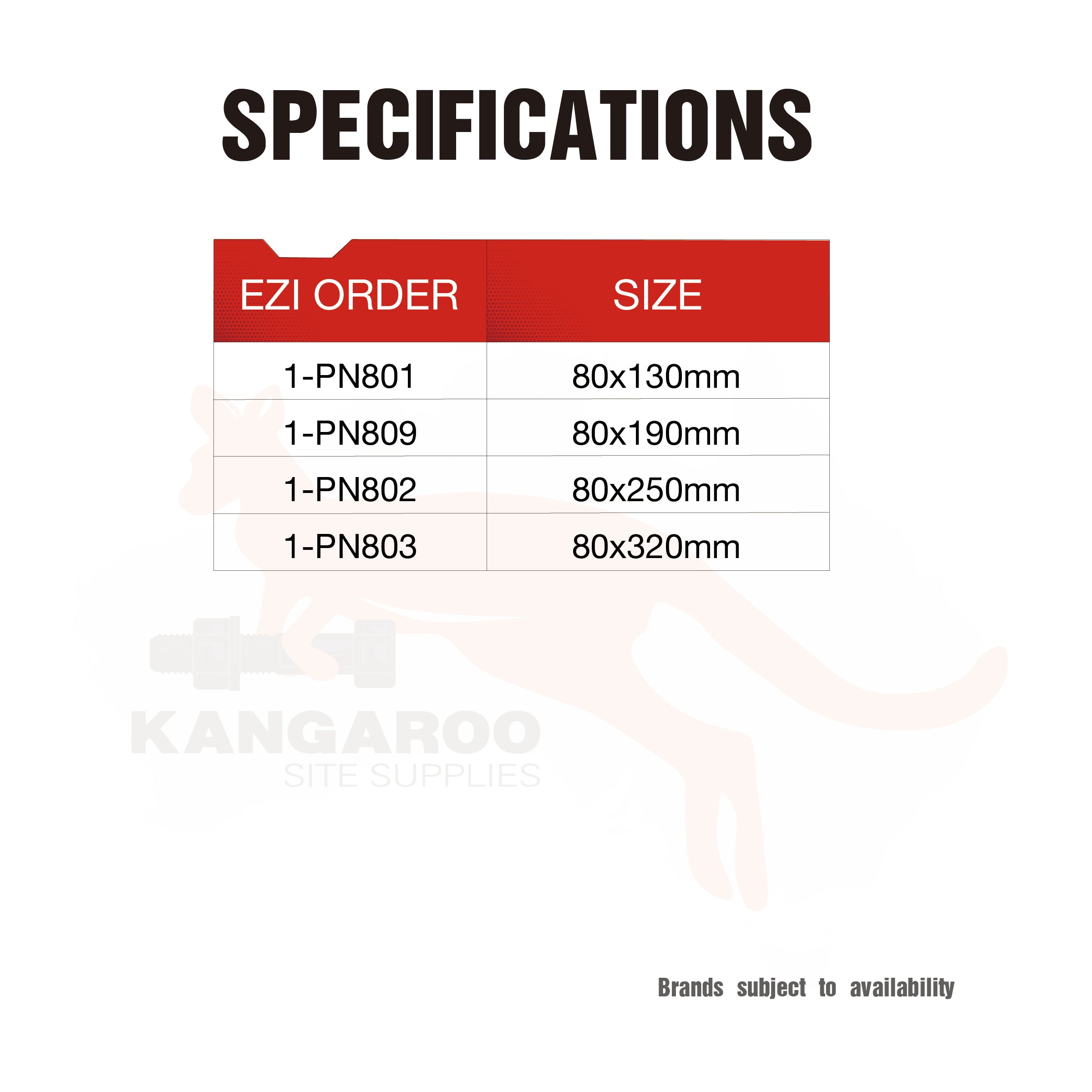 Plate Nail on, Multiple Sizes
