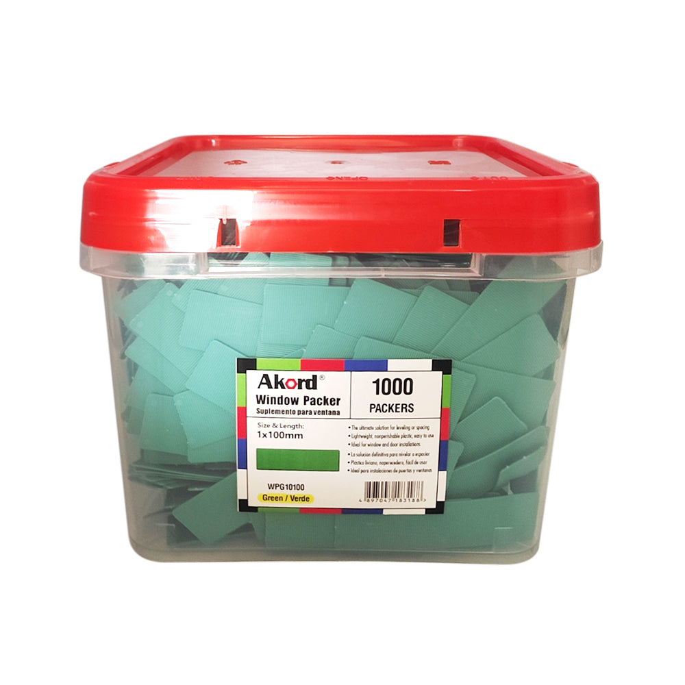 Plastic Shim 1.0mm 28 x 100mm Tub 1000