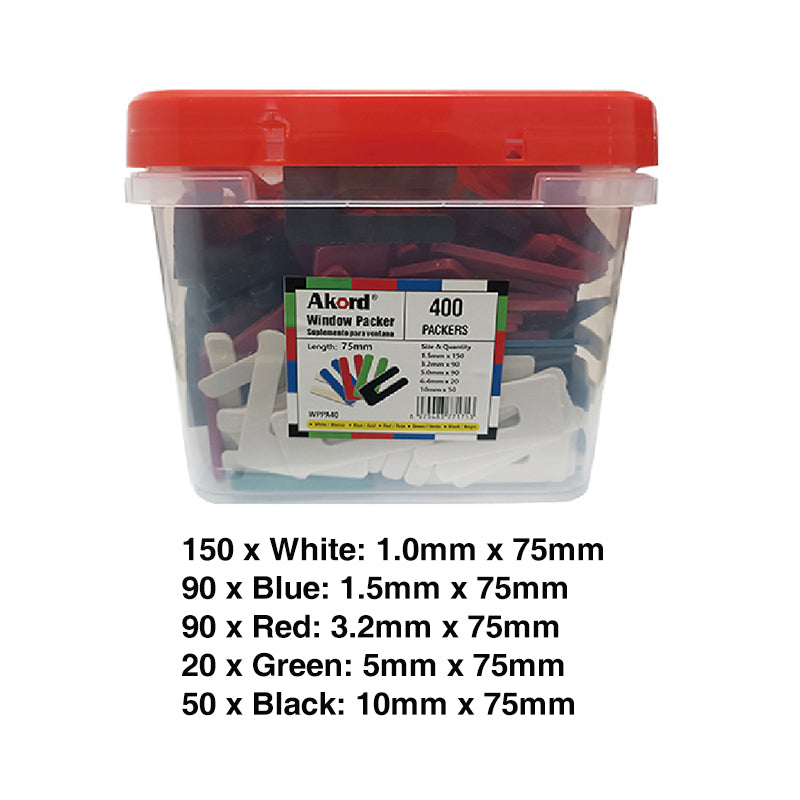 Plastic Packer 75mm Mixed Tub Pack400