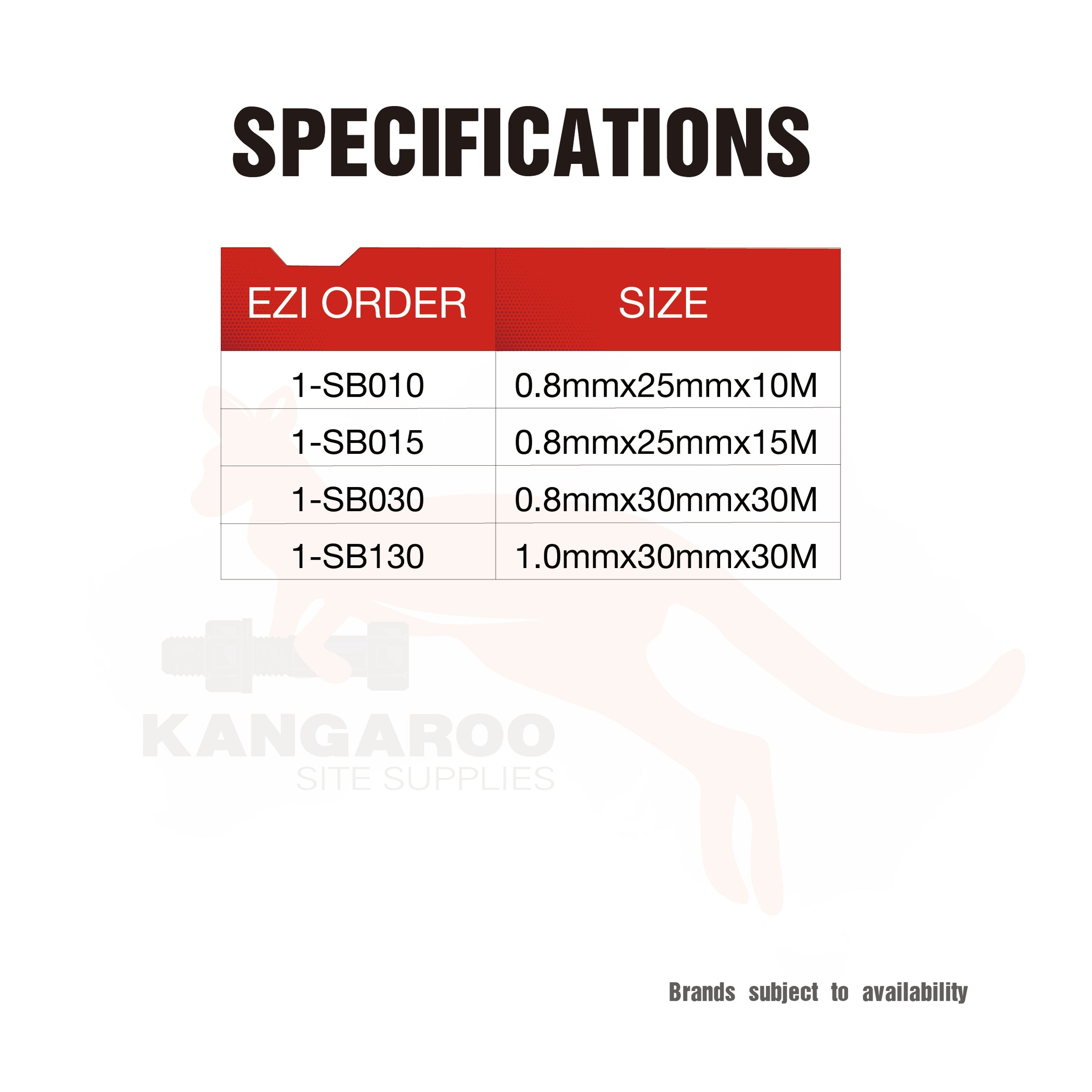 Strap Brace, Multiple Sizes