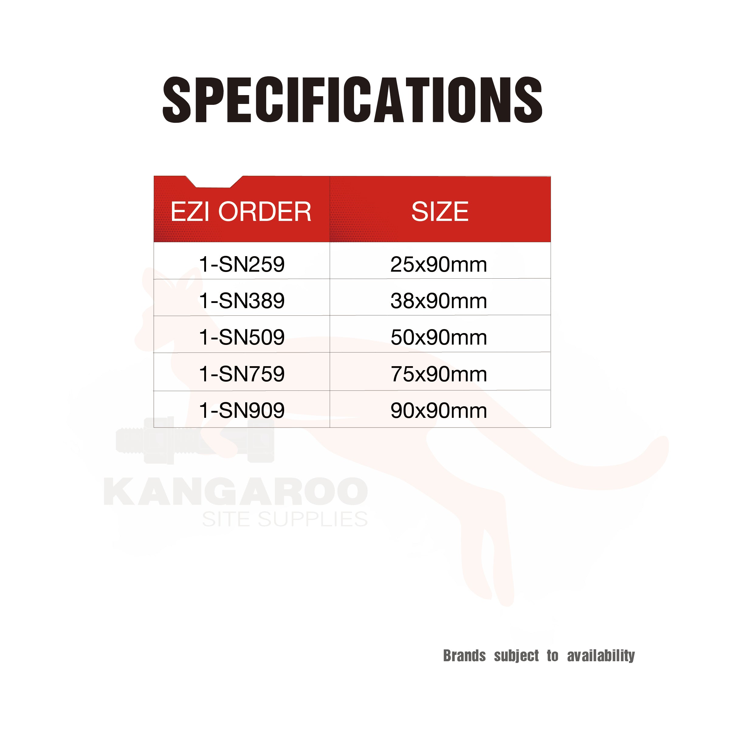 Strap Nail, Multiple Sizes