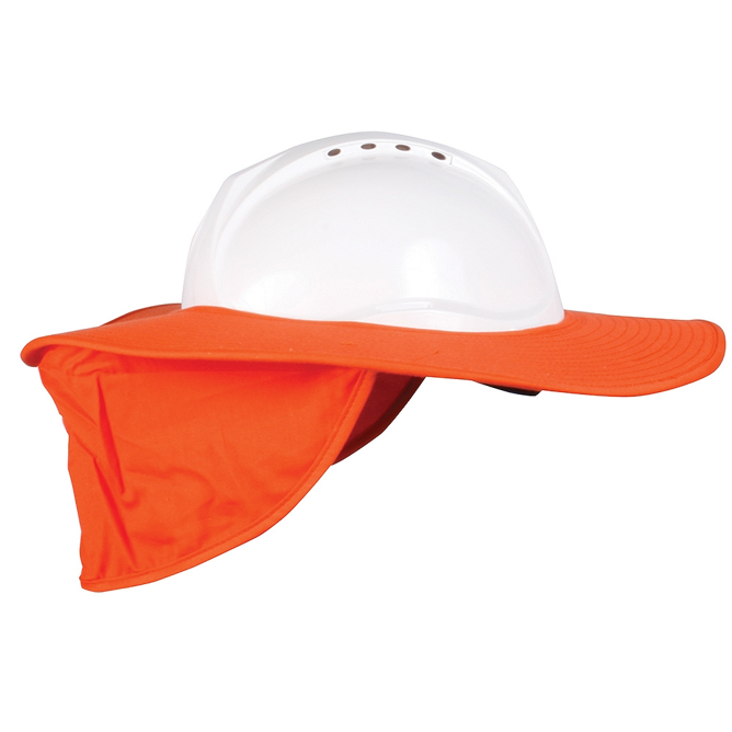 Hard Hat Plastic With Neck Flap Kangaroo Site Supplies