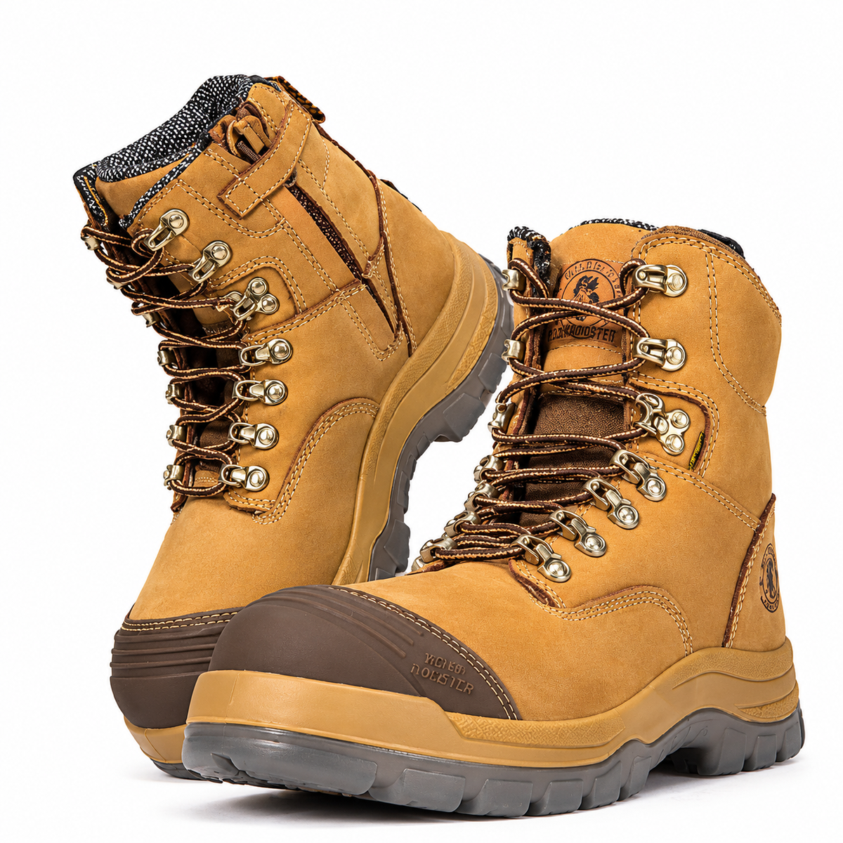 Safety Boots Kim Zip Side Nub Pu/Tpu Sole, Multiple Sizes