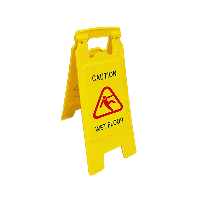A Frame Warning Sign "Caution Wet Floor" Yellow 610mm