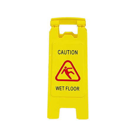 A Frame Warning Sign "Caution Wet Floor" Yellow 610mm