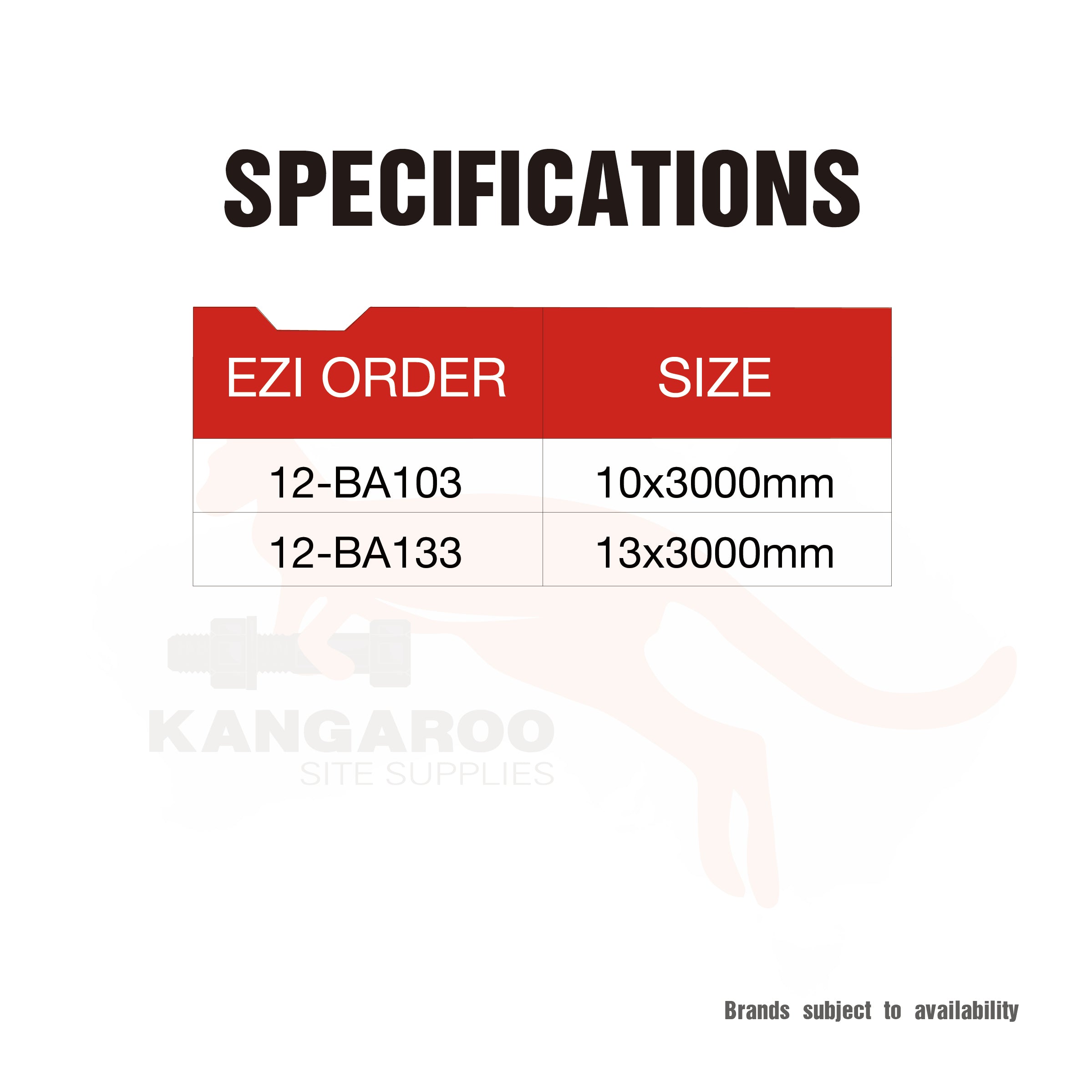 PVC Casing Bead 13x3000mm, 10x3000mm