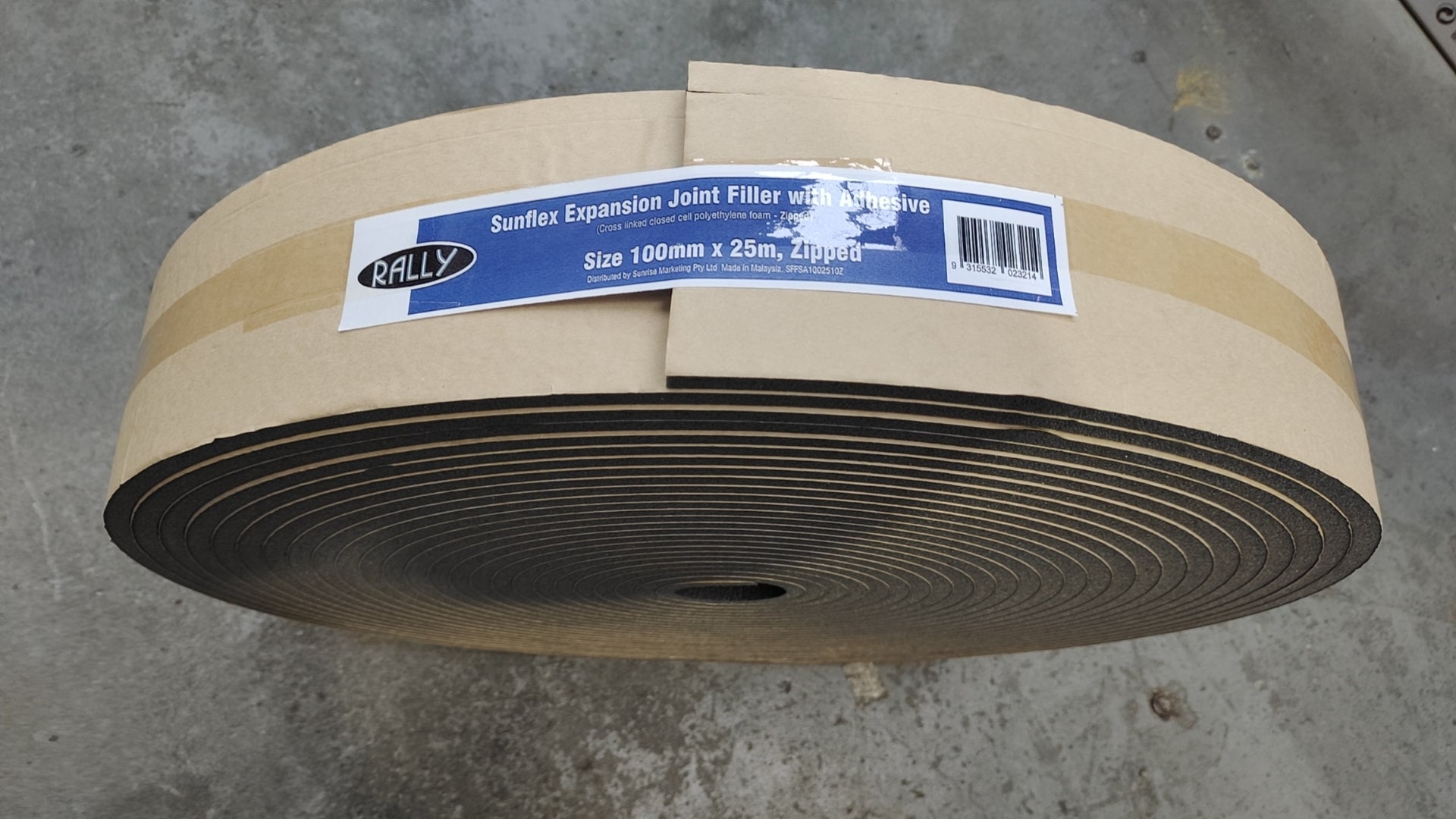 Expansion Joint Foam Filler Adhesive Zipped 75mmx25m, 100mmx25m