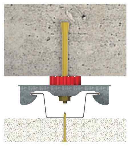 Resilient Mount Clip Concrete Resilient Mount Red -Acoustic Iso Dfc To Suit Fc