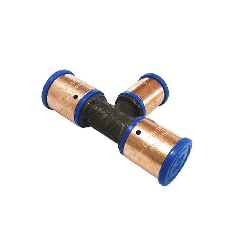 Pex Crimp-On Brass Fittings Tee Reduced Centre As/Nzs 2537, Multiple Sizes