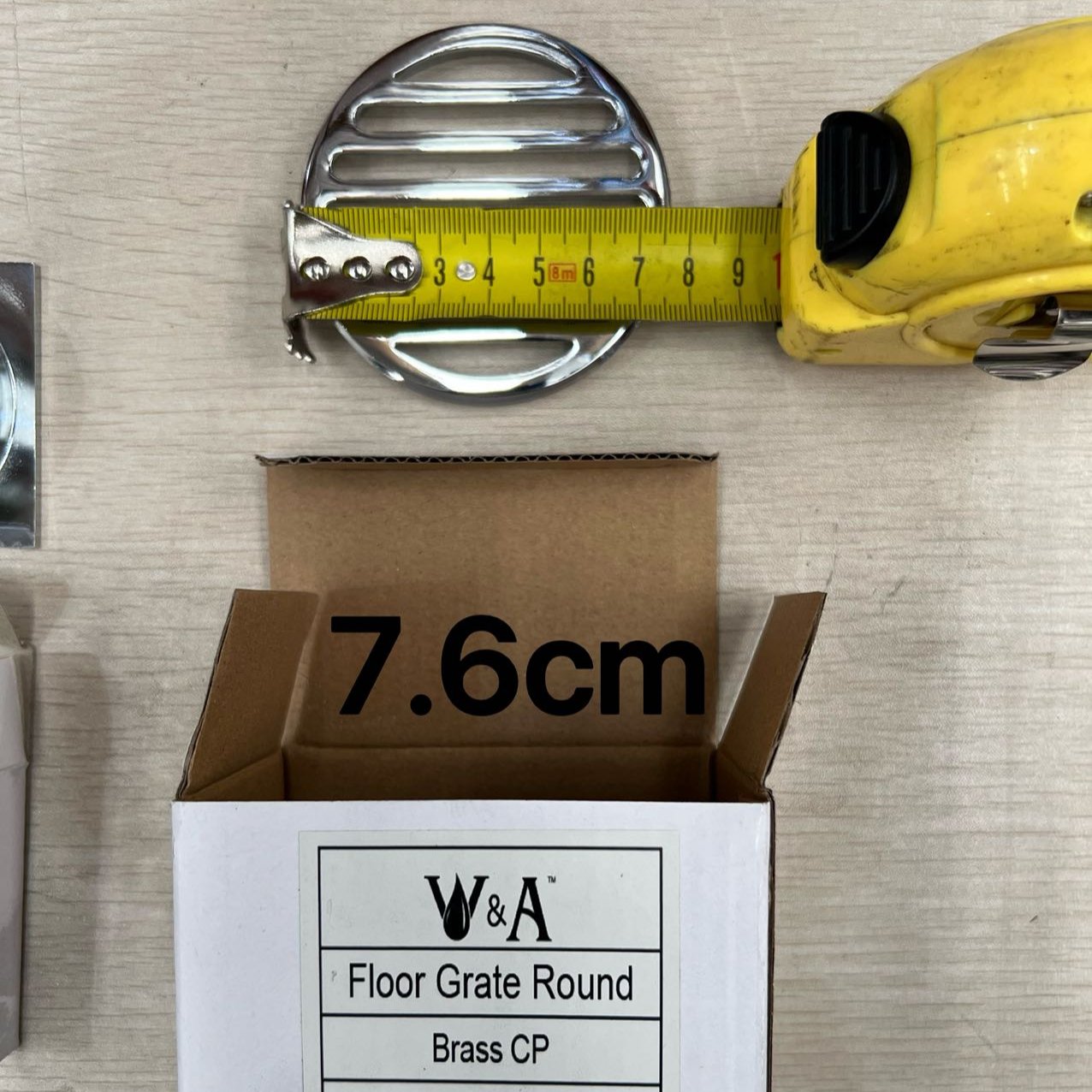 Floor Grate Round Sa Pattern 80mm Brass CP Suit ID PVC Pipe