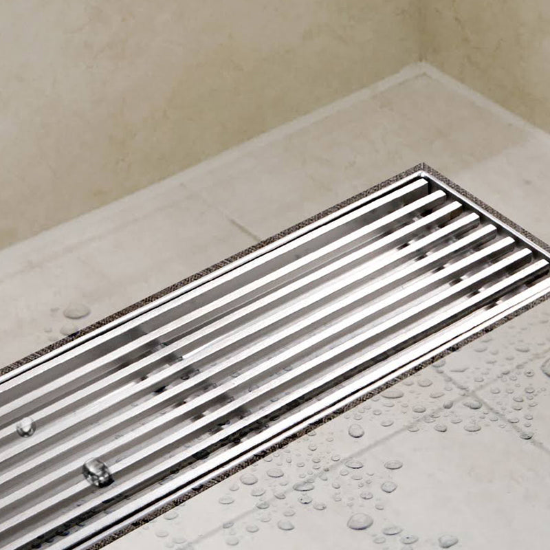 Shower Grate Wedge Wire Grate With Inner Fold Edge Base Rectangle S/S