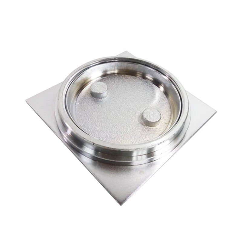 Floor Grate Square 100mm Clean Out Brass CP Suit ID PVC Pipe