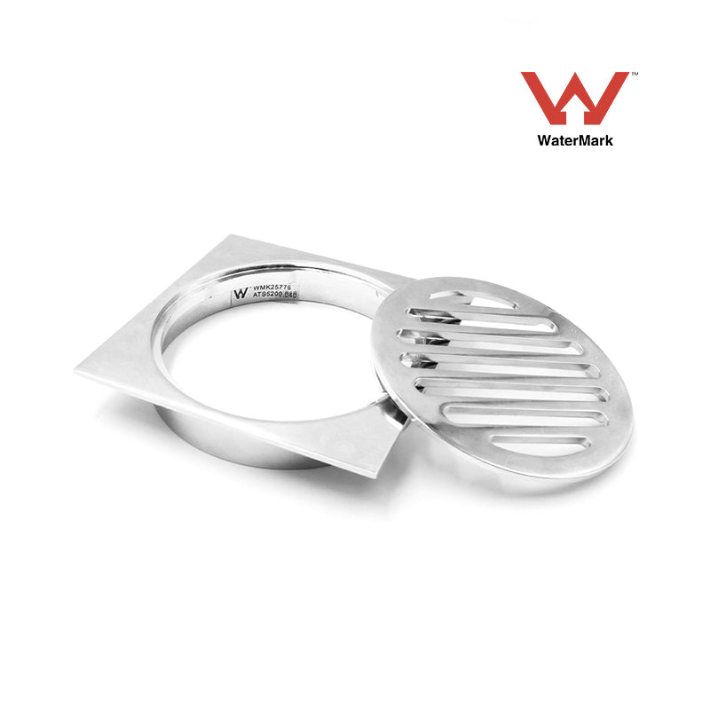 Floor Grate Square Brass Cp Suit ID PVC Pipe