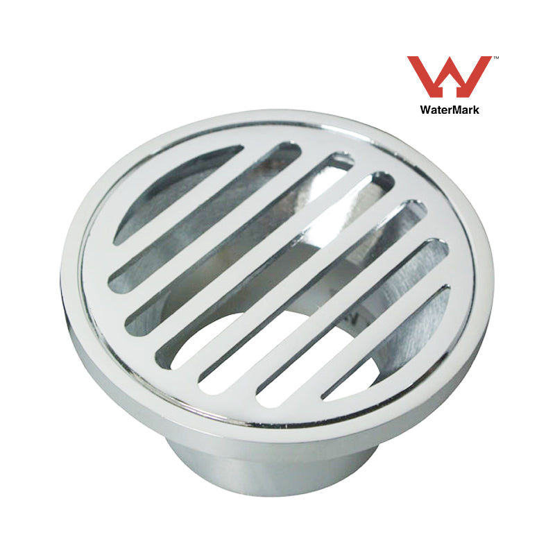 Floor Grate Round Reducing 80mmx50mm Brass Cp Suit ID PVC Pipe