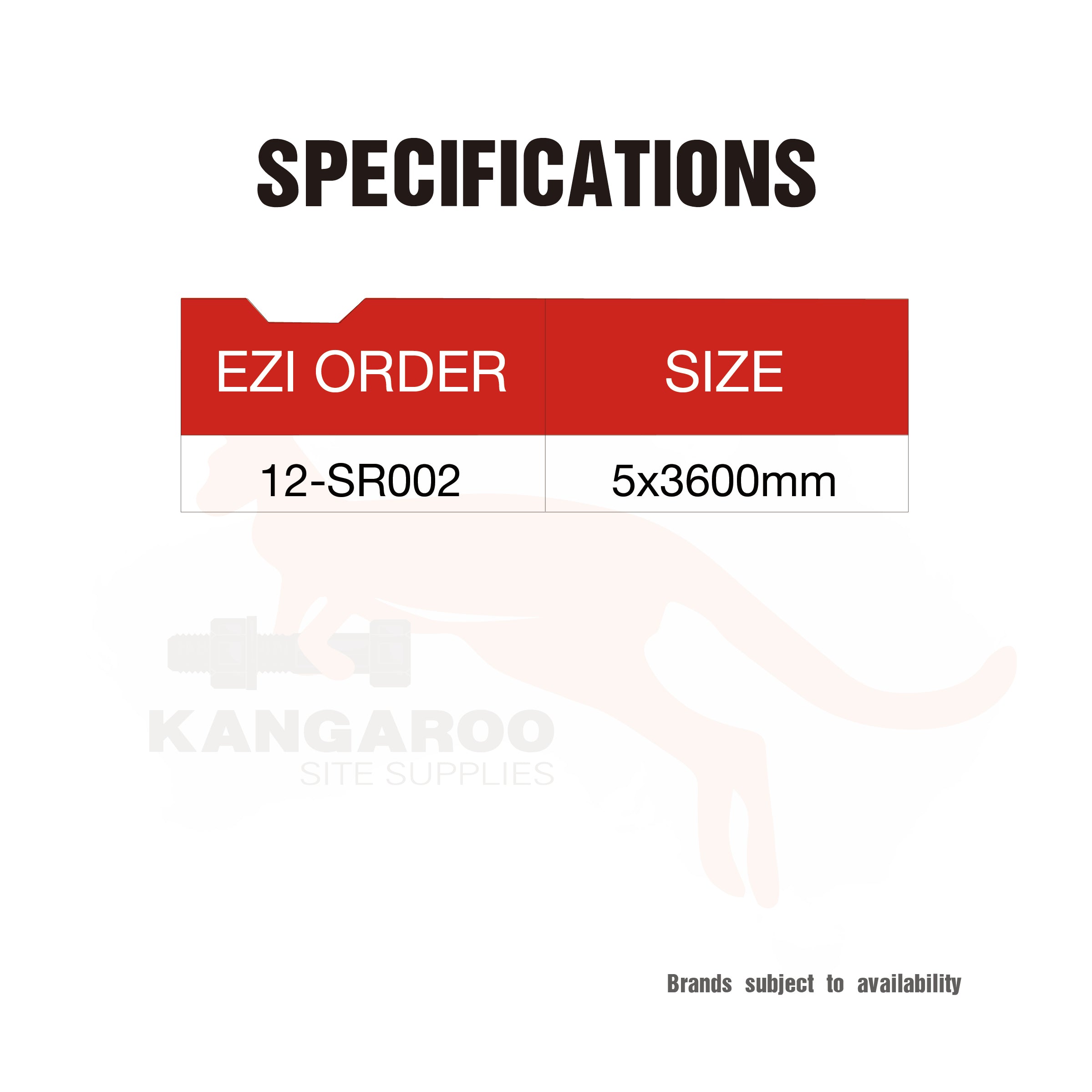 Suspention Rod Soft Galvanasied 5x3600mm