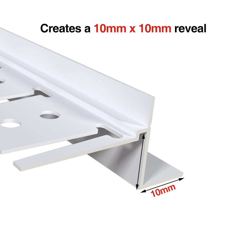 PVC Archway Flexible Shadowline Bead 10 x 3000mm