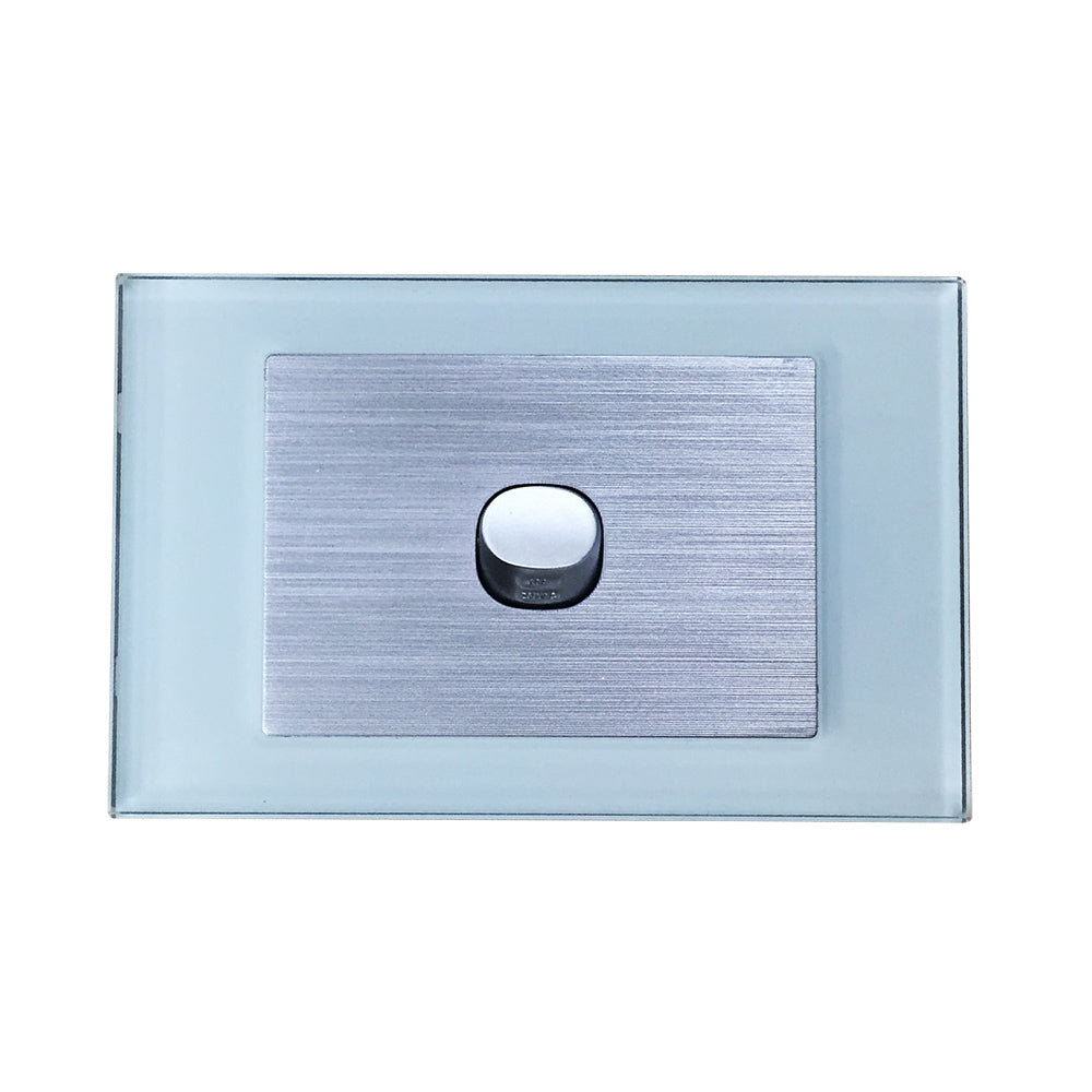 Wall Switch 2 Way & GPO Ocean Blue Glass Frame Multiple Styles