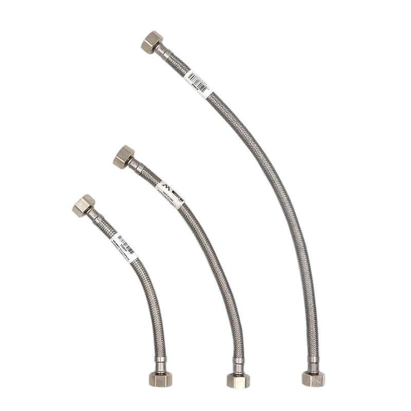 Watermark Flexible Water Hose S/S Knitted F*F 1/2inch DN8, Multiple Sizes