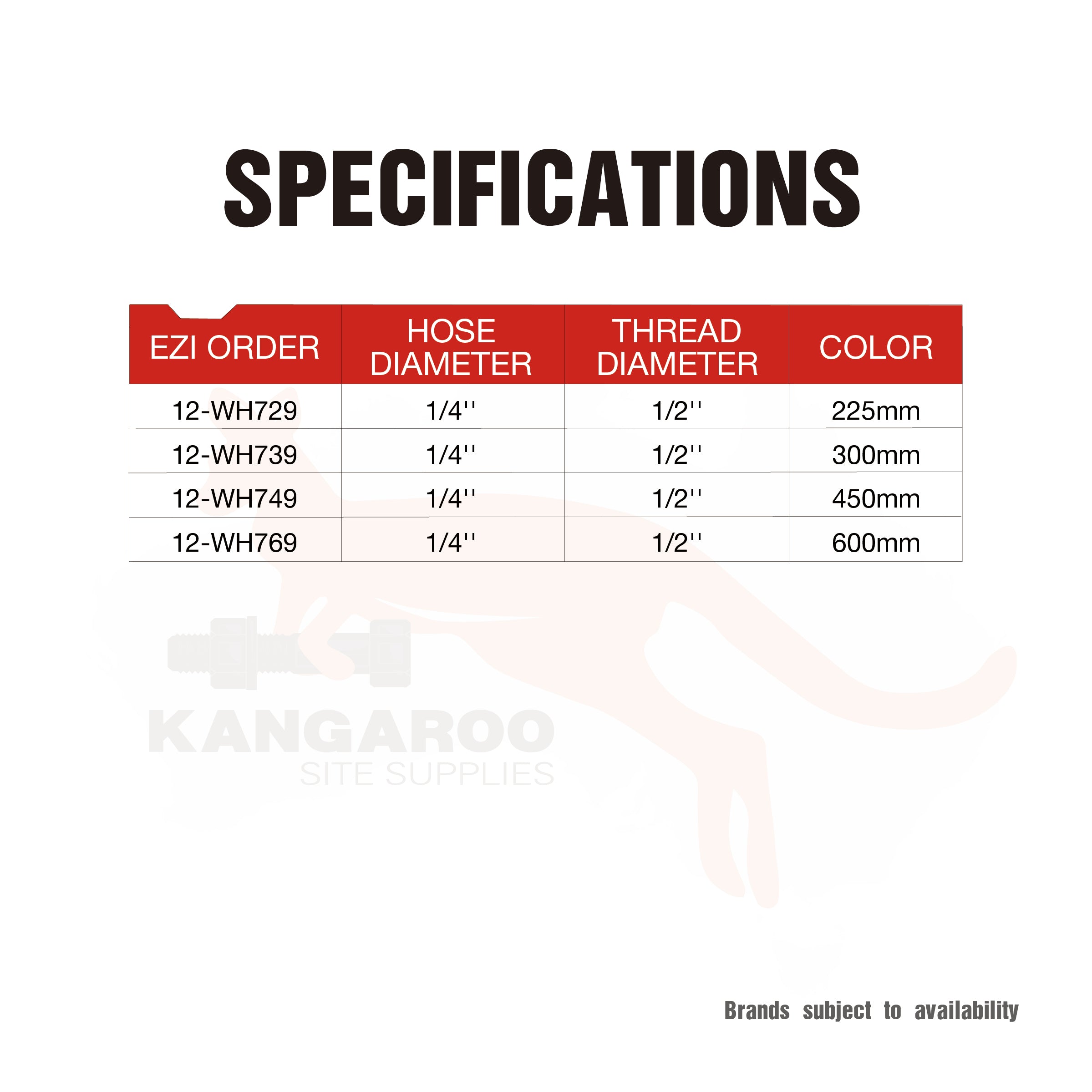 Flexible Water Hose S/S Knitted F*F 90D 1/2inch DN8, Multiple Sizes