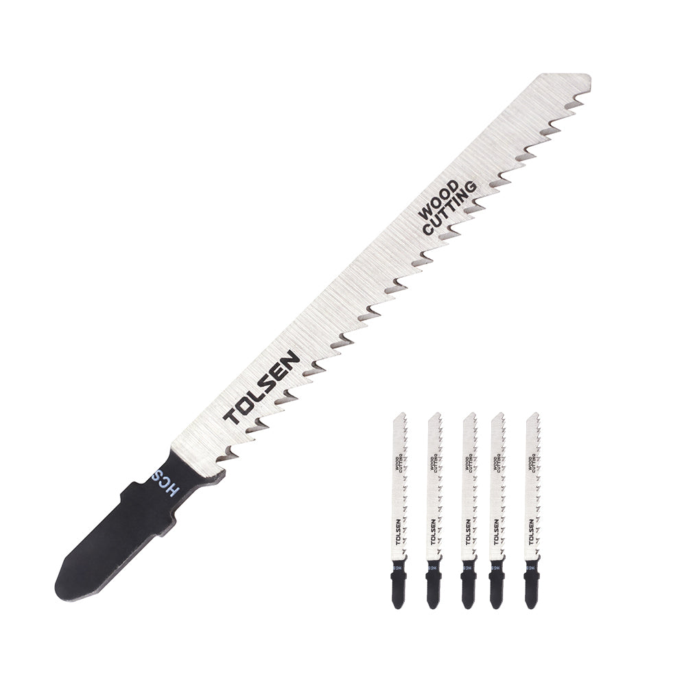 Jigsaw Blades Set T-Shank Quick Cutting HCS 100mm 5pcs