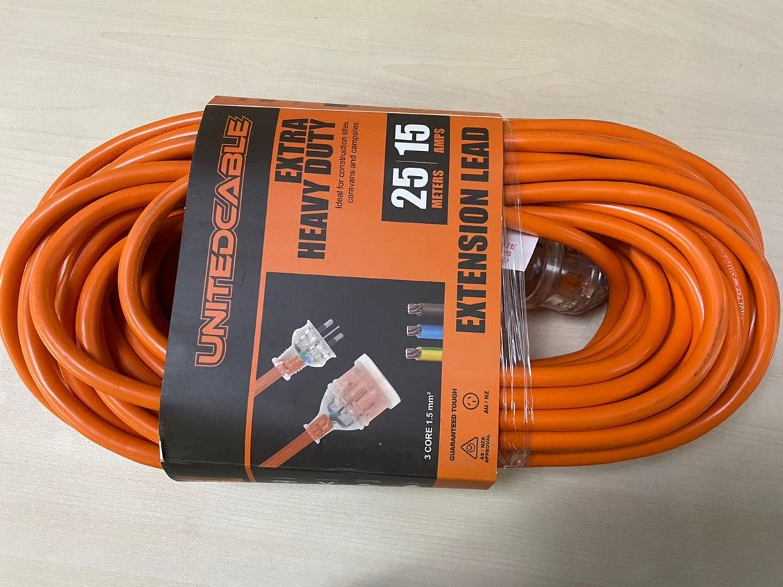 Heavy Duty Extension Lead 15a 15m or 25m