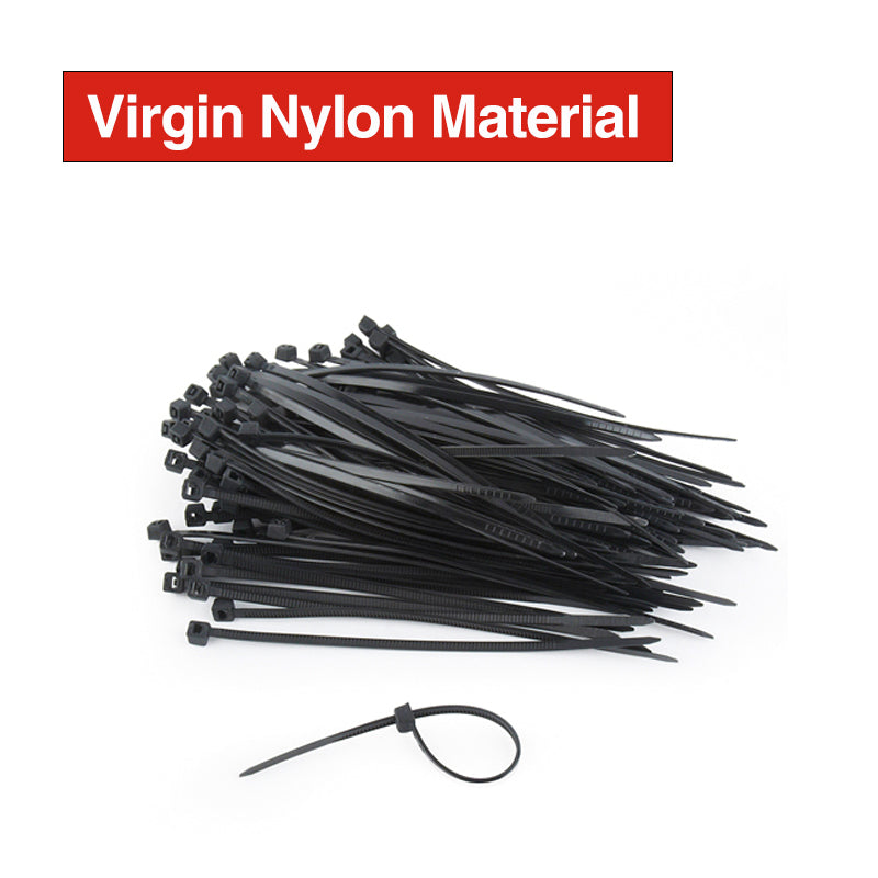 Clsol Nylon Cable Tie Black/White Pack 100