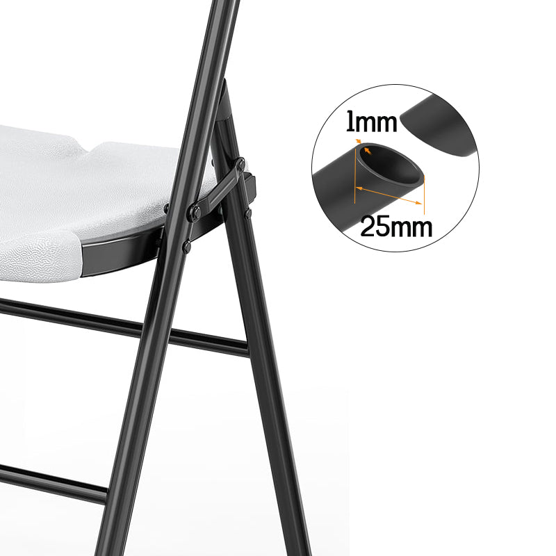 Plastic Foldable Chair Fold-Away Legs Light Gray 45cm
