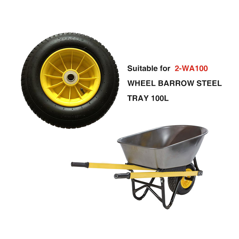 Wheel Barrow Spare Part- Complete Pnuematic Wheel for 2-WA100