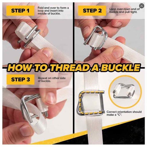 Galvanised Buckles for 12mm-19mm Strapping Pack 1000