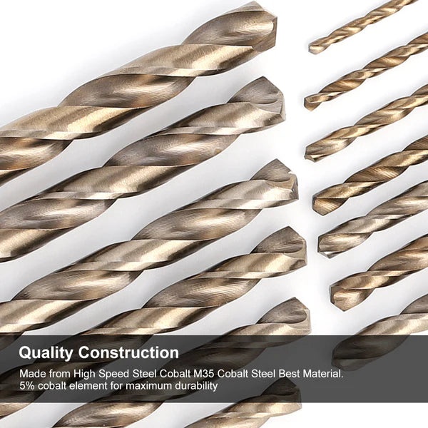 HSS Drill Bits Set M35 21pcs (1/16"-3/8")
