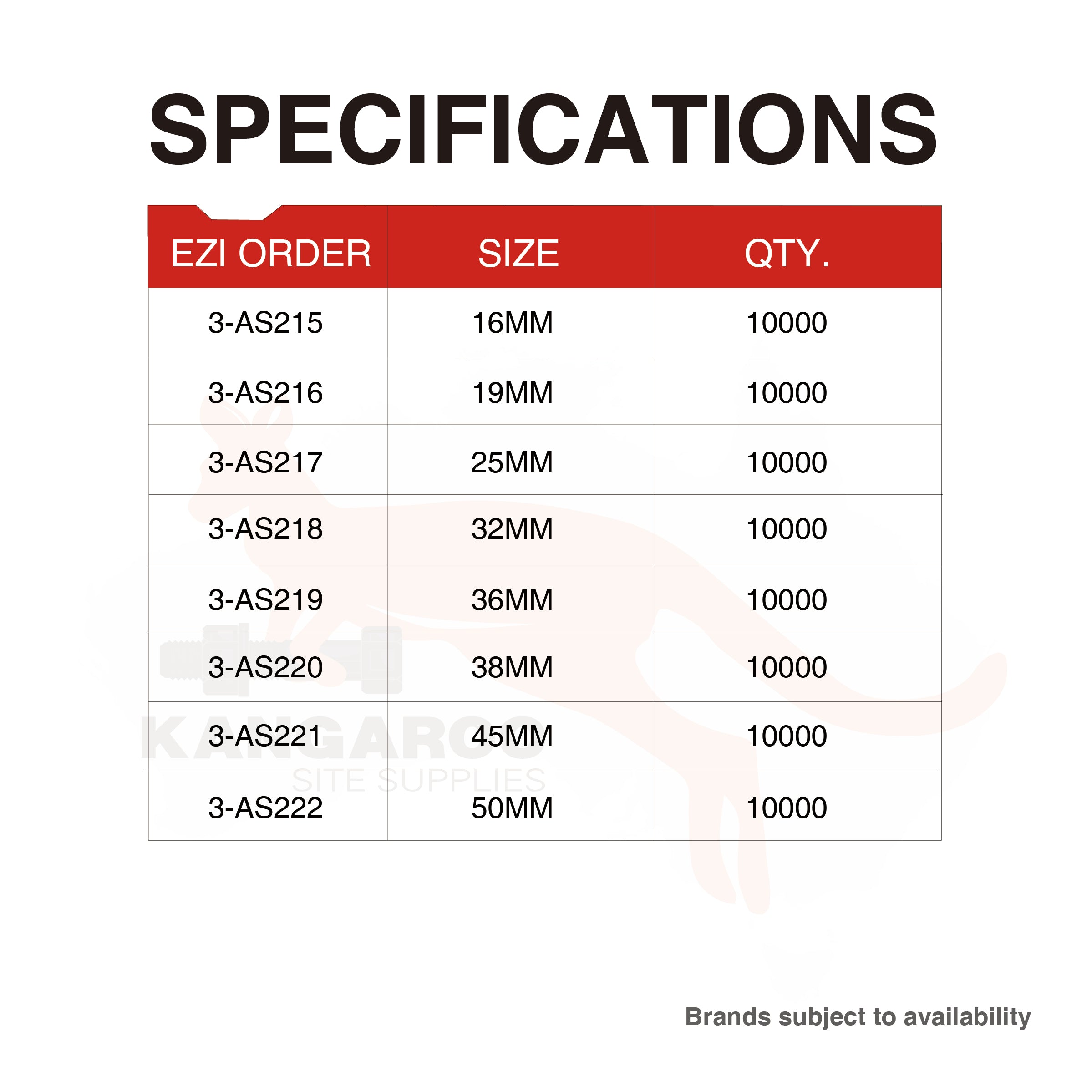 Staples Galvanised N Series 16GA Bx10000, 16mm-50mm