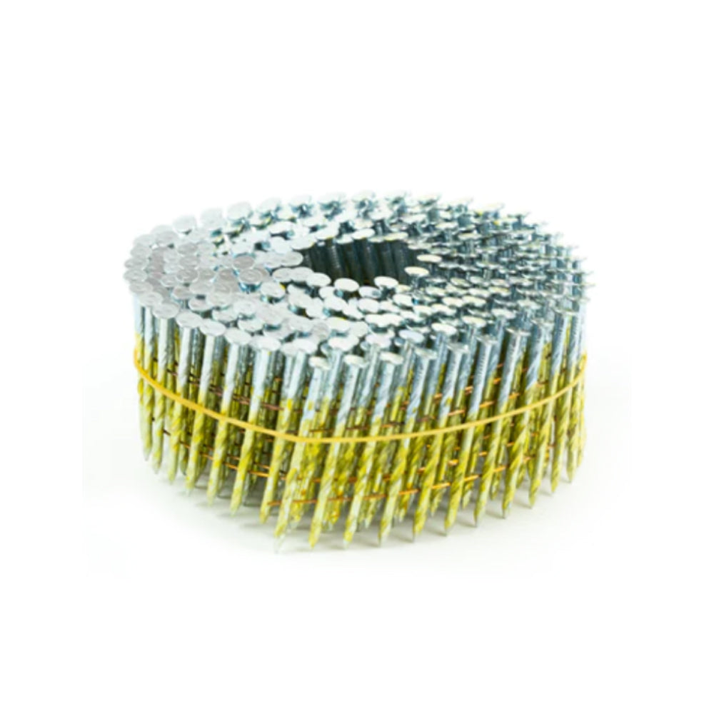 Coil Nail 15D Wire Collated Screw Shank Elec. Galvanised Box 9000, Multiple Sizes