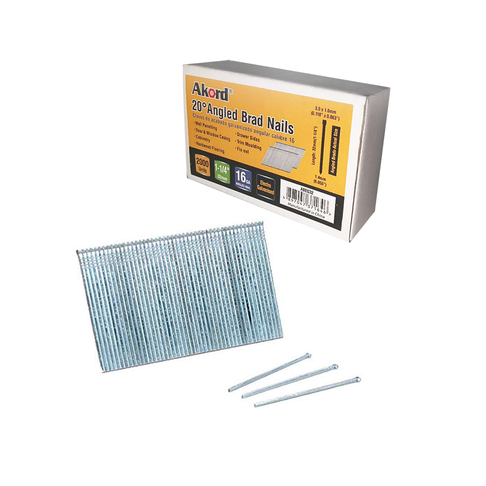 Brads 16 Guage C Series - 25/32/38/45/50/57/64mm Box 2000