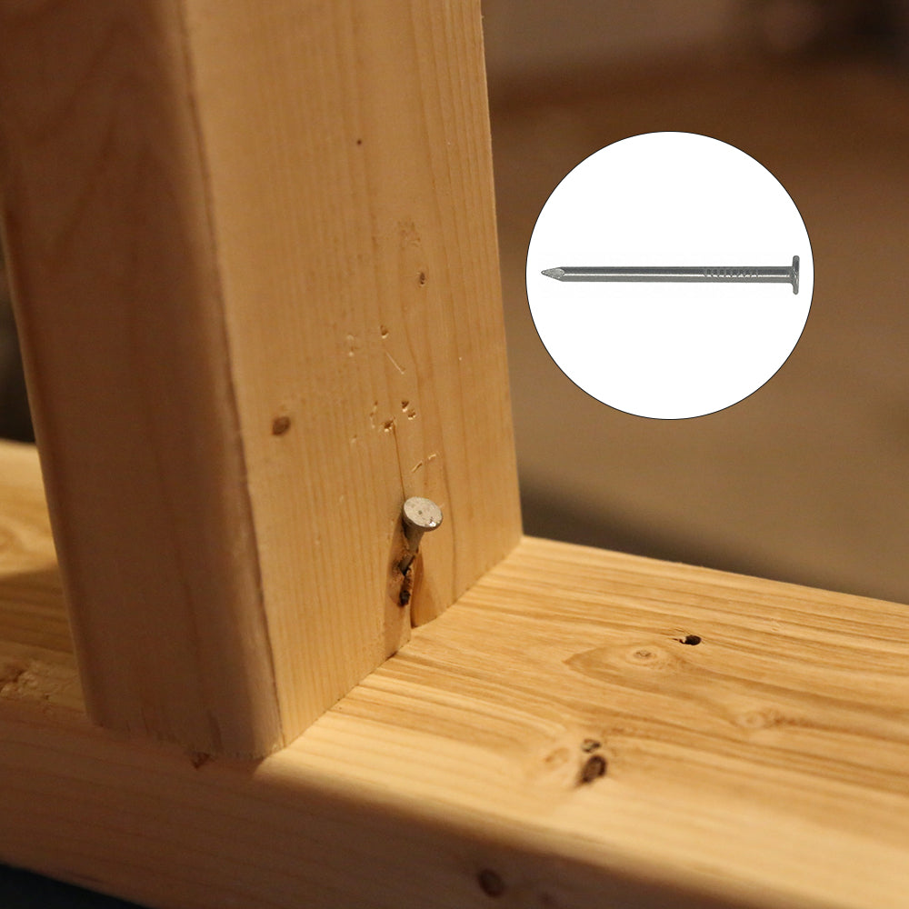 Flat Head Nails Bright, Multiple Sizes