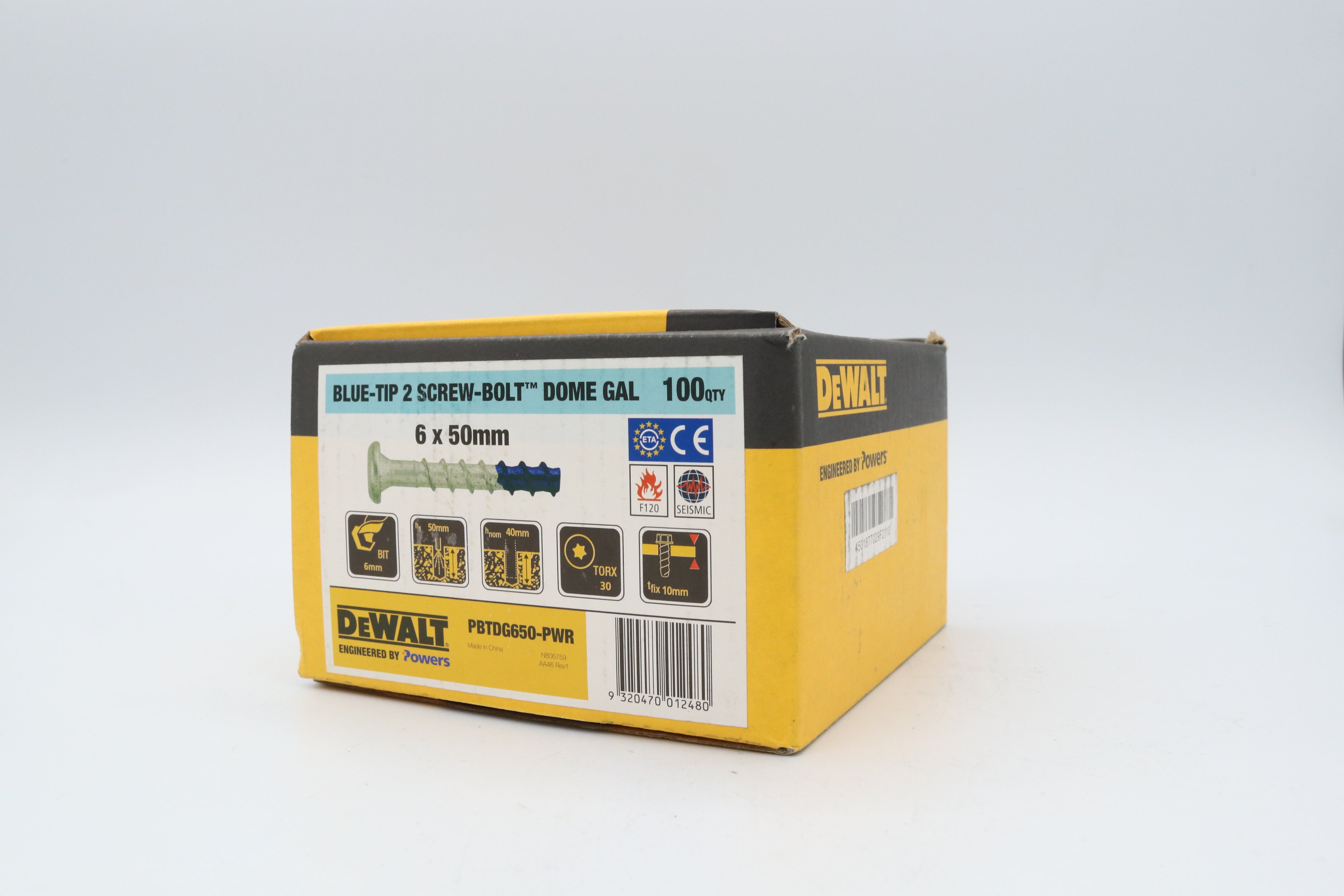 Dewalt Screw Bolt Blue-Tip Dome Gal, Multiple Sizes