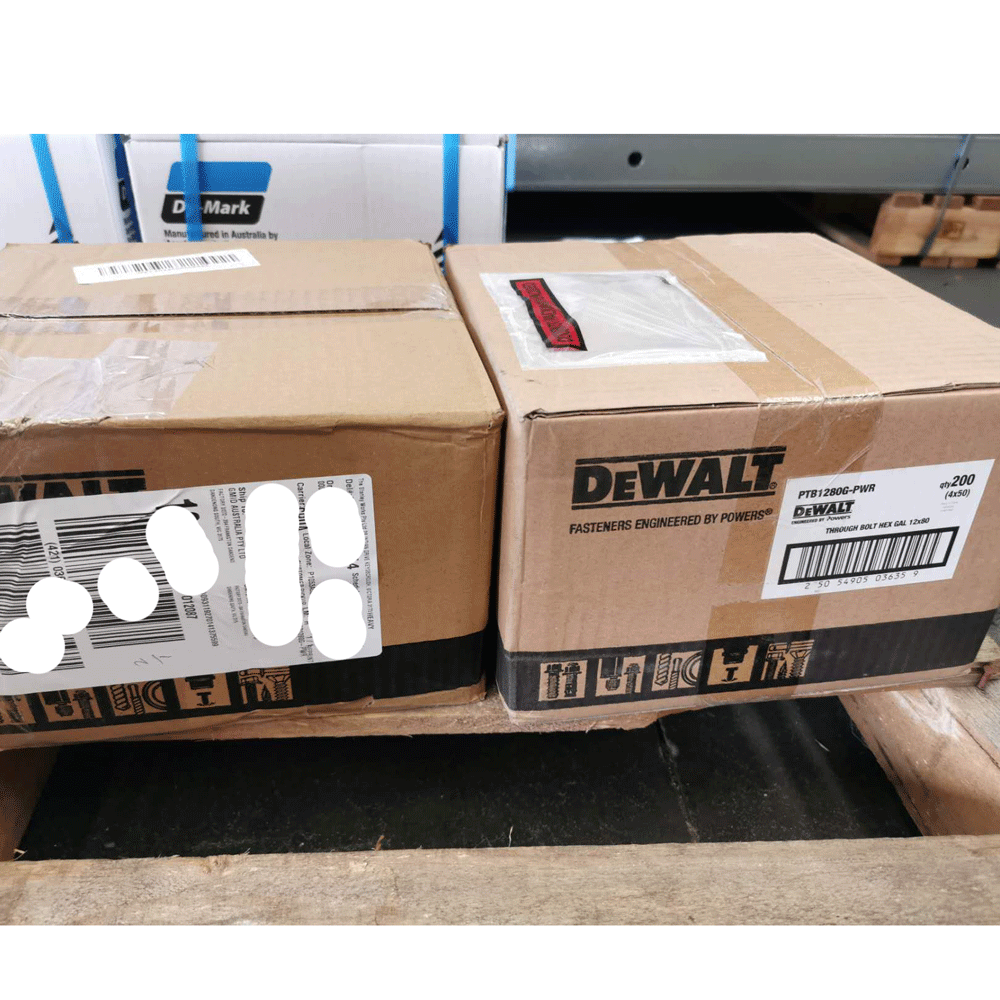 Dewalt Through Bolt Eta Gal, Multiple Sizes