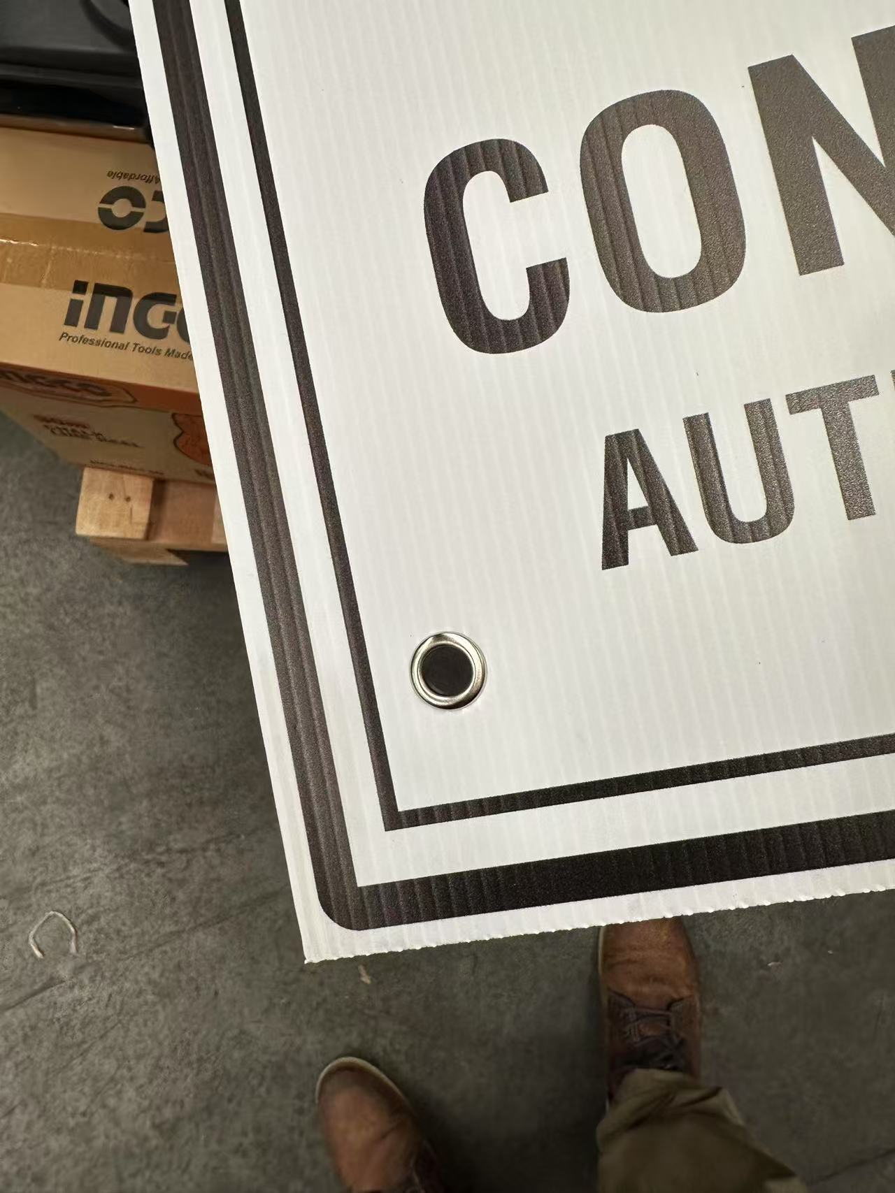 Safety Sign 400x600mm - Unauthorised Persons Keep Out