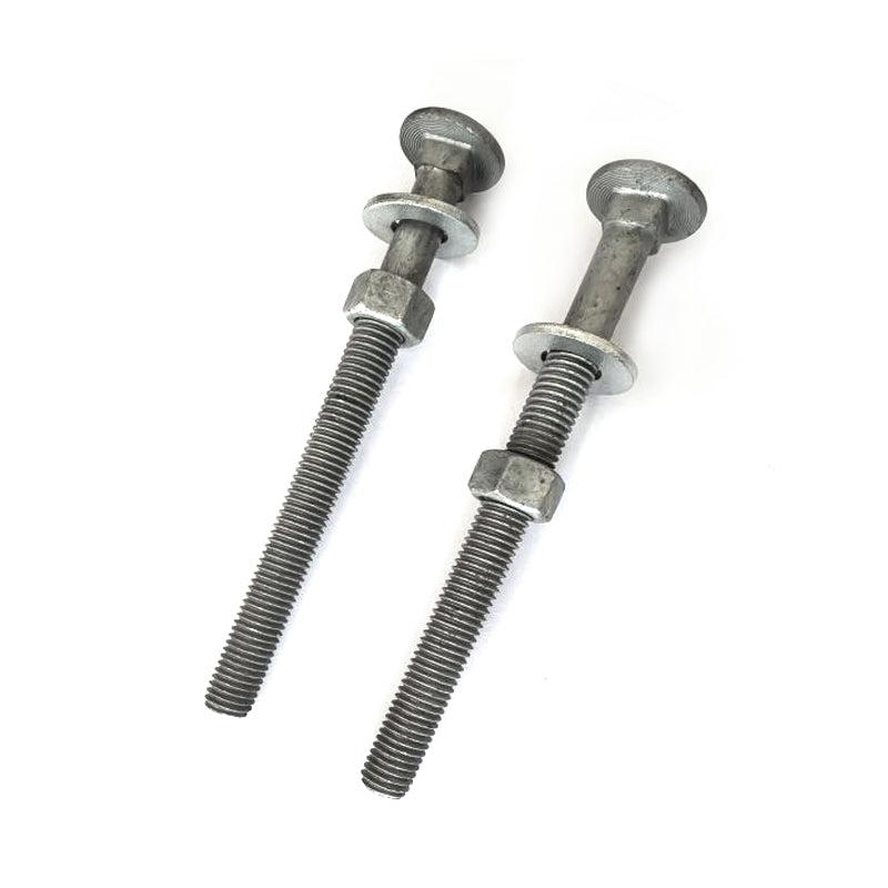 Cup Head Bolt and Nut Set with Washer Cl4.6 HDG M12/M16, Multiple Sizes