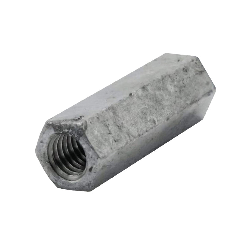 Hex Coupler Nut Hdg M10 to M24, Multiple Sizes