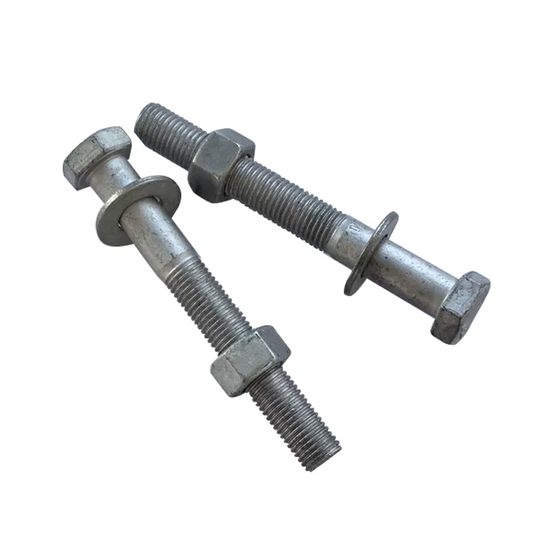 Hex Head Bolt and Nut Set with Washer Cl4.6 HDG M12/M16, Multiple Sizes