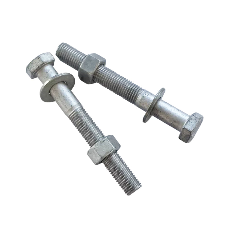 Hex Head Bolt and Nut Set with Washer Cl4.6 HDG M12/M16, Multiple Sizes