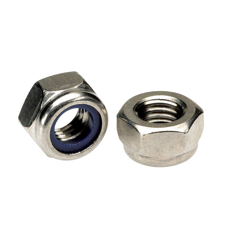 Nuts Nyloc Hex Mtrc 316SS M6 to M16